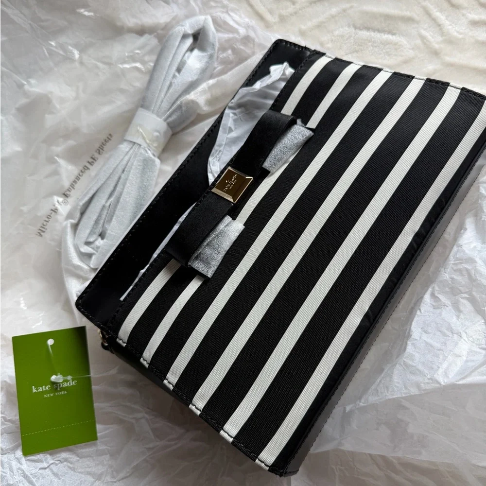 🖤🤍 Kate Spade Angelica Montford Park Crossbody – Black/White – NWT 🖤🤍 - Picture 2 of 6